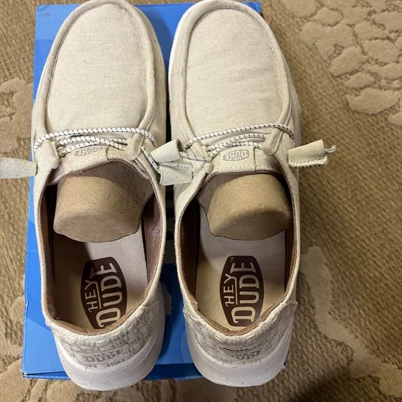 Hey Dude Wendy Peak Chambray - Cream 10 - Picture 13 of 16